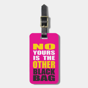 Étiquette À Bagage Dentelez l'autre étiquette noire de bagage de sac