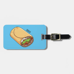 Étiquette À Bagage dessin animé de Burrito