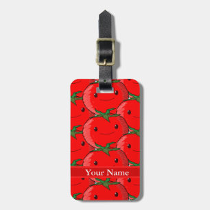 Étiquette À Bagage Dessin de beaucoup de Motif de tomate mignonne
