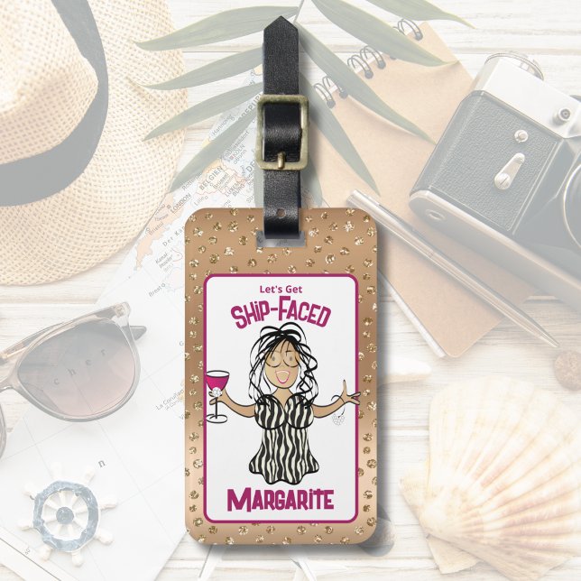 Étiquette À Bagage Dessin Drôle Drôle Dit Croisière Plage Vacances (Créateur téléchargé)