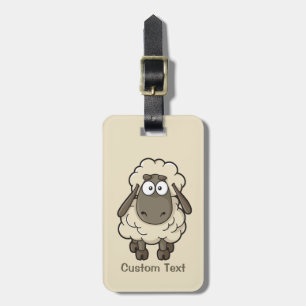Étiquette À Bagage Dessin en mouton beige