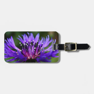 Étiquette À Bagage Destin bleu d'amour de paix de fleurs de fleur de