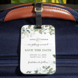 Étiquette À Bagage Destination Mariage Enregistrer La Date Invité