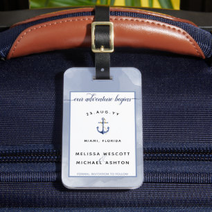 Étiquette À Bagage #Destination nautique #Mariage Enregistrer la date