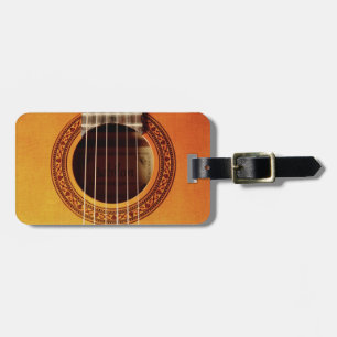 Étiquette À Bagage Détail de la guitare acoustique