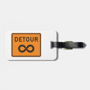 Étiquette À Bagage Détours infinis à vélo