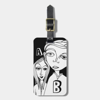 Étiquette À Bagage Deux lettres personnalisées et personnages de Dood