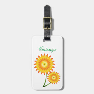 Étiquette À Bagage Deux Plantes de tournesol Thunder_Cove