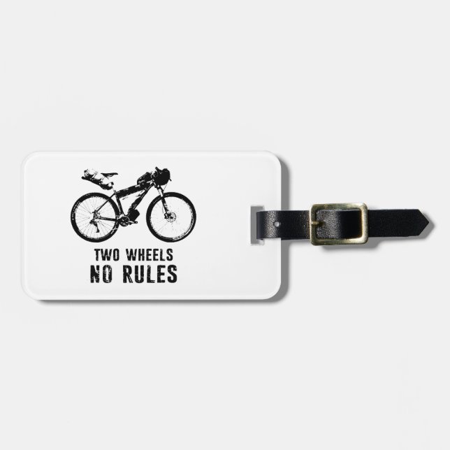 Étiquette À Bagage Deux Roues Pas De Règles Bikepacking (Devant horizontal)