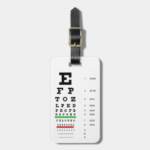 Étiquette À Bagage diagramme de vision d'oeil de Snellen pour