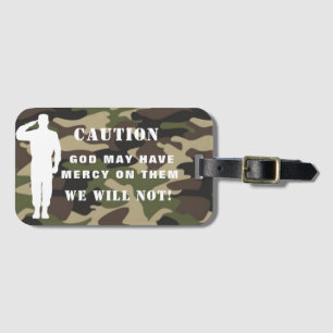 Étiquette À Bagage Dieu peut avoir miséricorde Camo