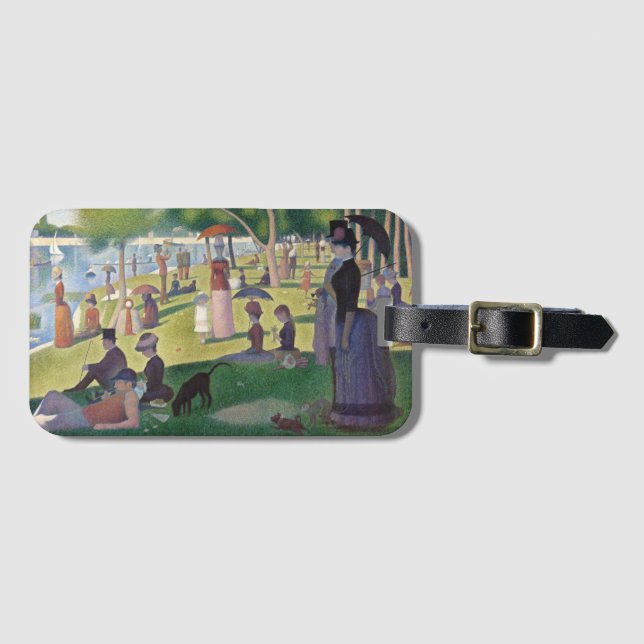 Étiquette À Bagage Dimanche Après-Midi Seurat Neo Impressionniste Pei (Devant Horizontal)