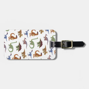 Étiquette À Bagage dinosaure de bande dessinée de dino Motif