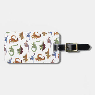 Étiquette À Bagage dinosaure de bande dessinée de dino Motif