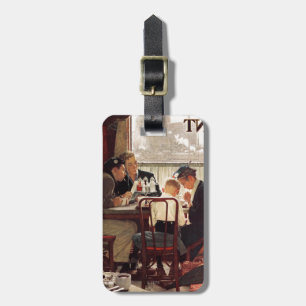 Étiquette À Bagage Dire grâce par Norman Rockwell