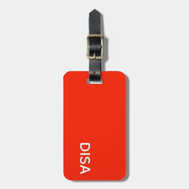 Étiquette À Bagage Disa Red color (Devant Vertical)