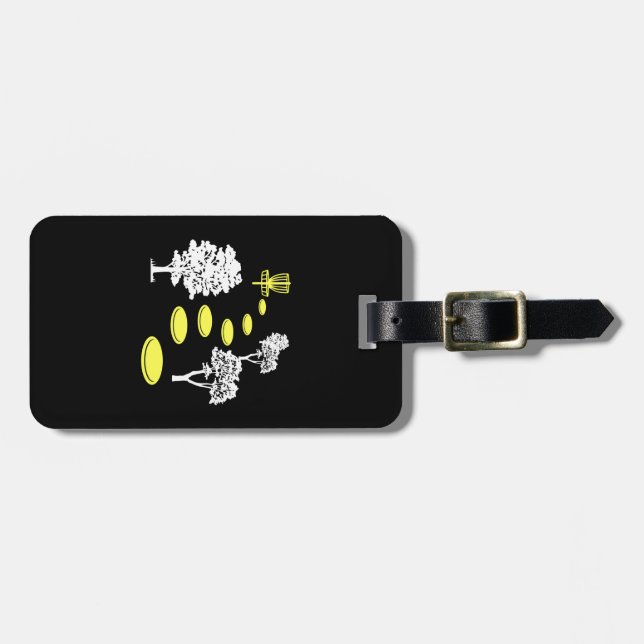 Étiquette À Bagage Disque Golf Woods Disk Golfer cadeau (Devant horizontal)