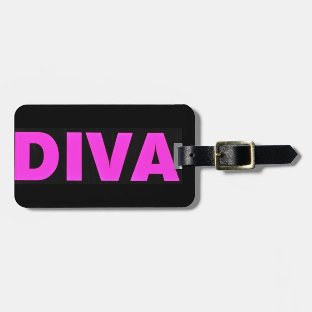 Étiquette À Bagage Diva (Devant horizontal)