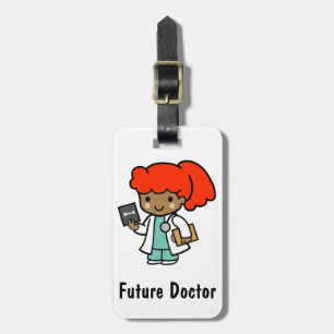 Étiquette À Bagage Docteur fille avec Xray