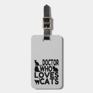 Étiquette À Bagage Docteur qui aime les chats
