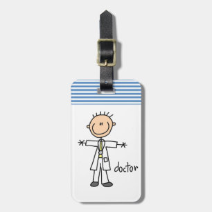 Étiquette À Bagage Docteur Stick Figure
