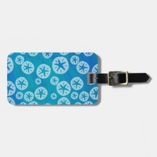 Étiquette À Bagage Dollar de sable blanc et Motif bleu