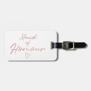 Étiquette À Bagage Domestique d'honneur - aluminium rose de faux d'or