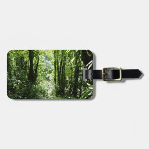 Étiquette À Bagage Dominicain Forêt de pluie II Vert tropical