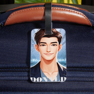 Étiquette À Bagage Donald. Conception de caractères Animée