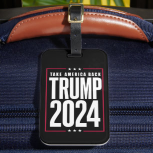 Étiquette À Bagage Donald Trump 2024 Reprenez l'Amérique Élection