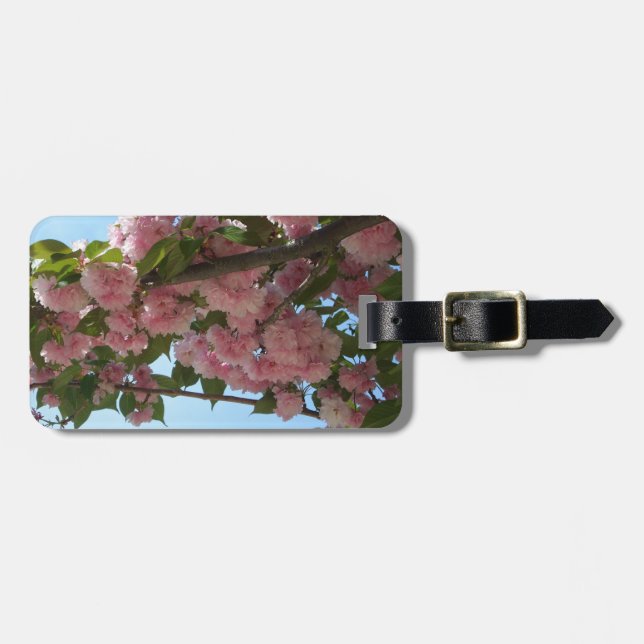 Étiquette À Bagage Double Blossoming Cherry (Devant horizontal)