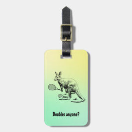 Étiquette À Bagage Doubles Quelqu'Un ? Joueur de tennis de Kangaroo