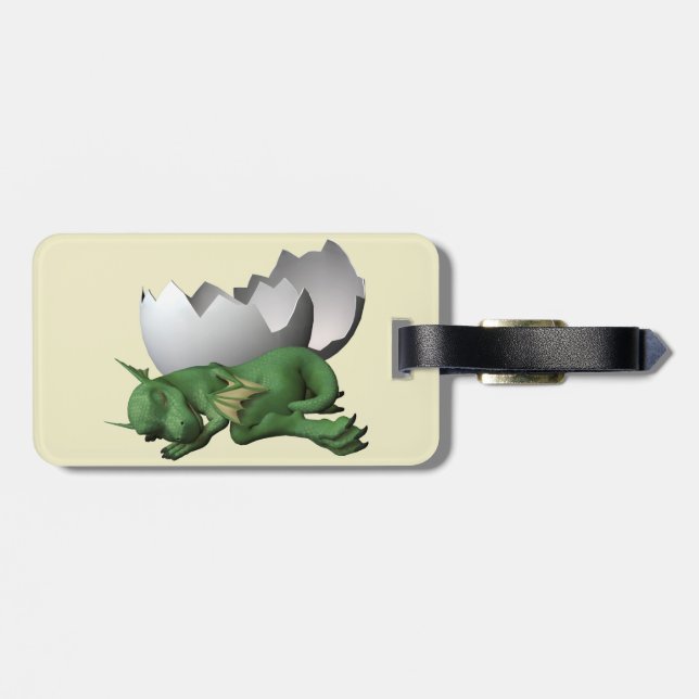 Étiquette À Bagage Dragon nouveau-né (Dos horizontal)