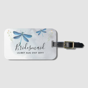 Étiquette À Bagage DragonFly BRIDESMAID fête de mariage personnalisée
