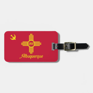Étiquette À Bagage Drapeau Albuquerque, Nouveau-Mexique Balise de bag