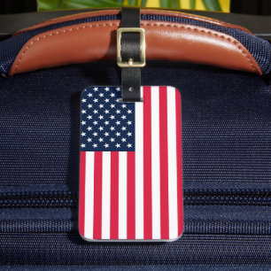 Étiquette À Bagage Drapeau américain 50 étoiles : vieilles étoiles de