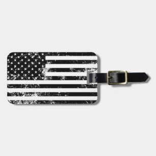 Étiquette À Bagage Drapeau américain affligé par cru