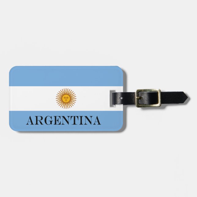 Étiquette À Bagage Drapeau argentin Bandera De Argentina (Devant horizontal)