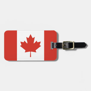 Étiquette À Bagage Drapeau canadien patriotique