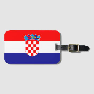 Étiquette À Bagage Drapeau Croatie