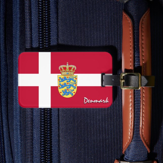 Étiquette À Bagage Drapeau danois patriotique (Insitu Rectoal 4)