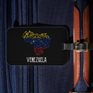 Étiquette À Bagage Drapeau d'art mandala du Venezuela