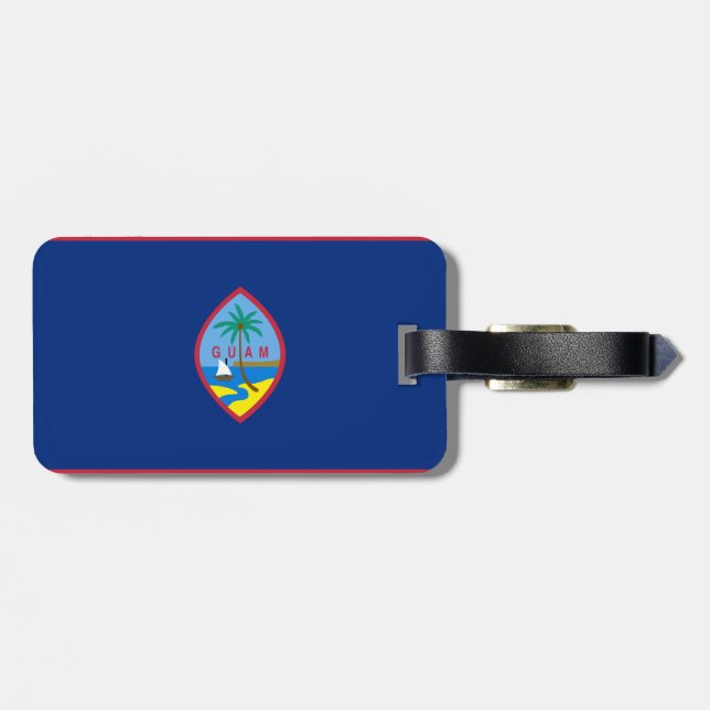Étiquette À Bagage Drapeau de bagages de Guam Balise avec bracelet en (Dos horizontal)