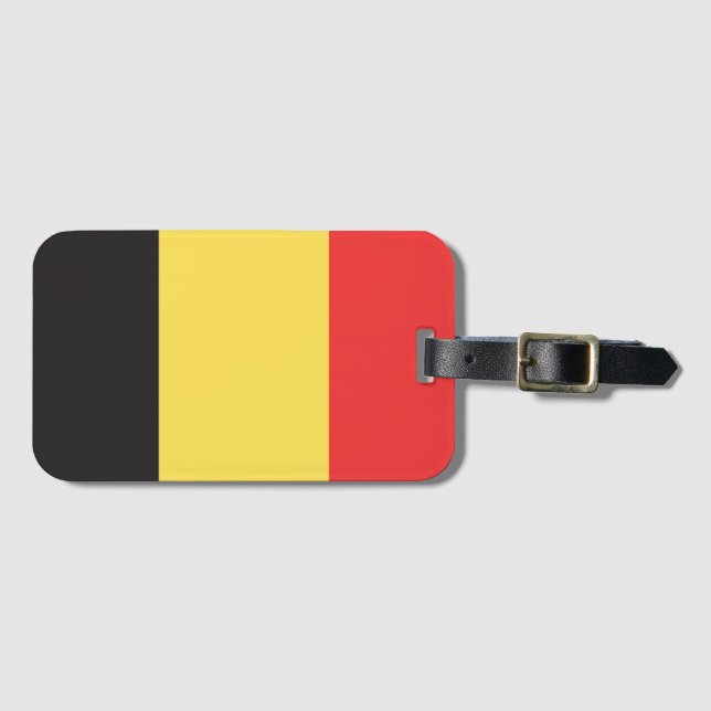 Étiquette À Bagage Drapeau de Belgique (Devant Horizontal)