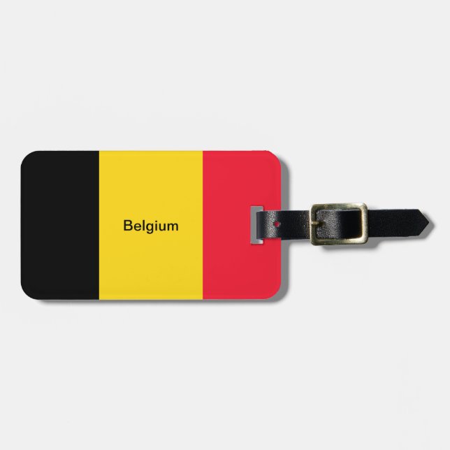Étiquette À Bagage Drapeau de Belgique (Devant horizontal)