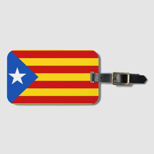 Étiquette À Bagage Drapeau de Catalogne (Devant Horizontal)