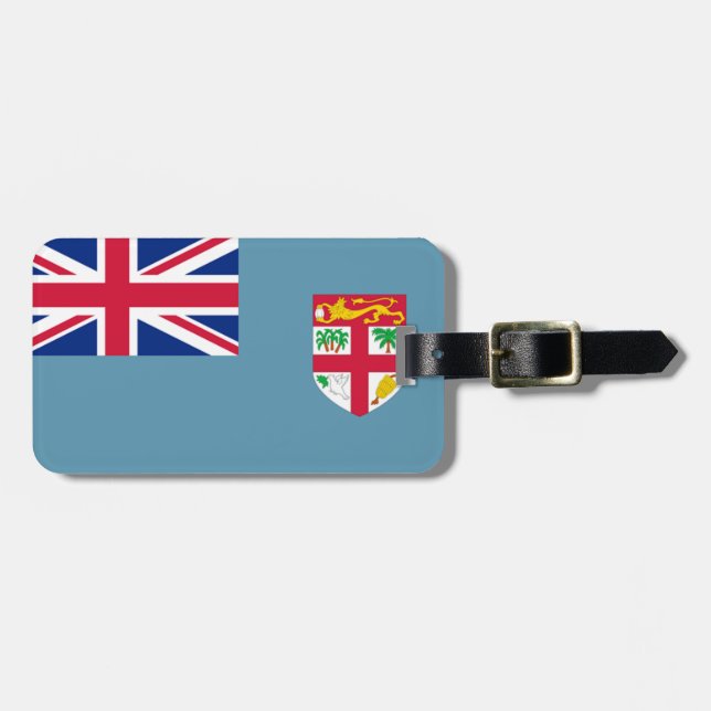 Étiquette À Bagage Drapeau de Fidji Easy ID Personal (Devant horizontal)