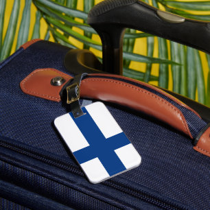 Étiquette À Bagage Drapeau de Finlande