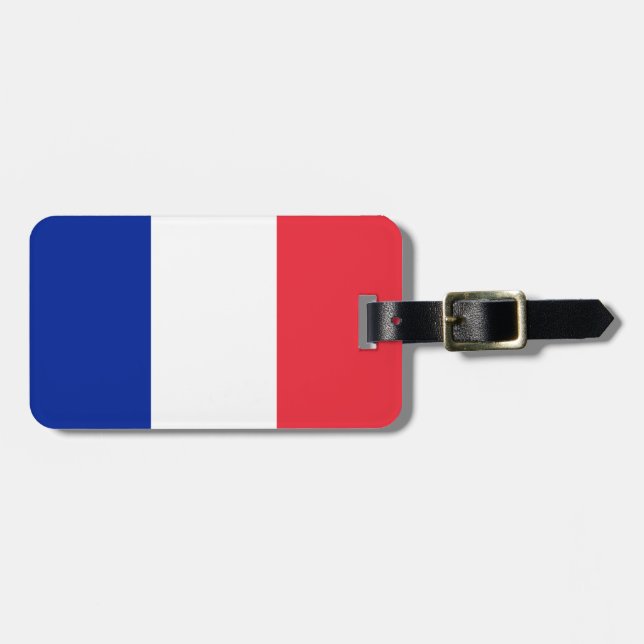 Étiquette À Bagage Drapeau de France (Devant horizontal)
