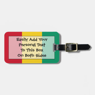 Étiquette À Bagage Drapeau de Guinée Easy ID personnel